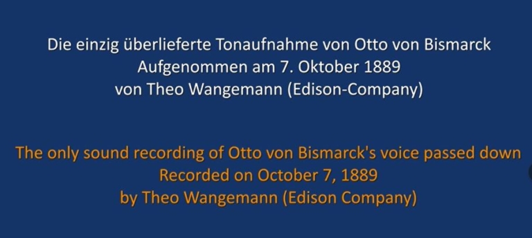 Bismarcks Stimme - Otto-von-Bismarck-Stiftung